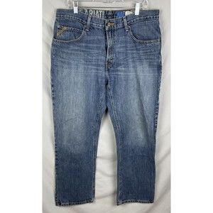 Ariat Mens Size 36x30 Relaxed Boot  M2 Blue Cotton Cowboy Jeans